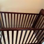 Wooden crib, new high quality mattress 