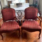 Upholstered & Carved Wood Accent Chairs
