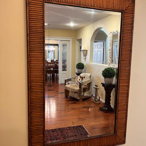 Photo of Huge Mirror - Bamboo & Wood Frame 