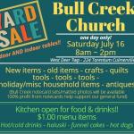 Annual Yard Sale - Bull Creek Church, Tarentum, PA  July 16 8:00 AM to 2:00 PM