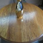 Round oak coffee table