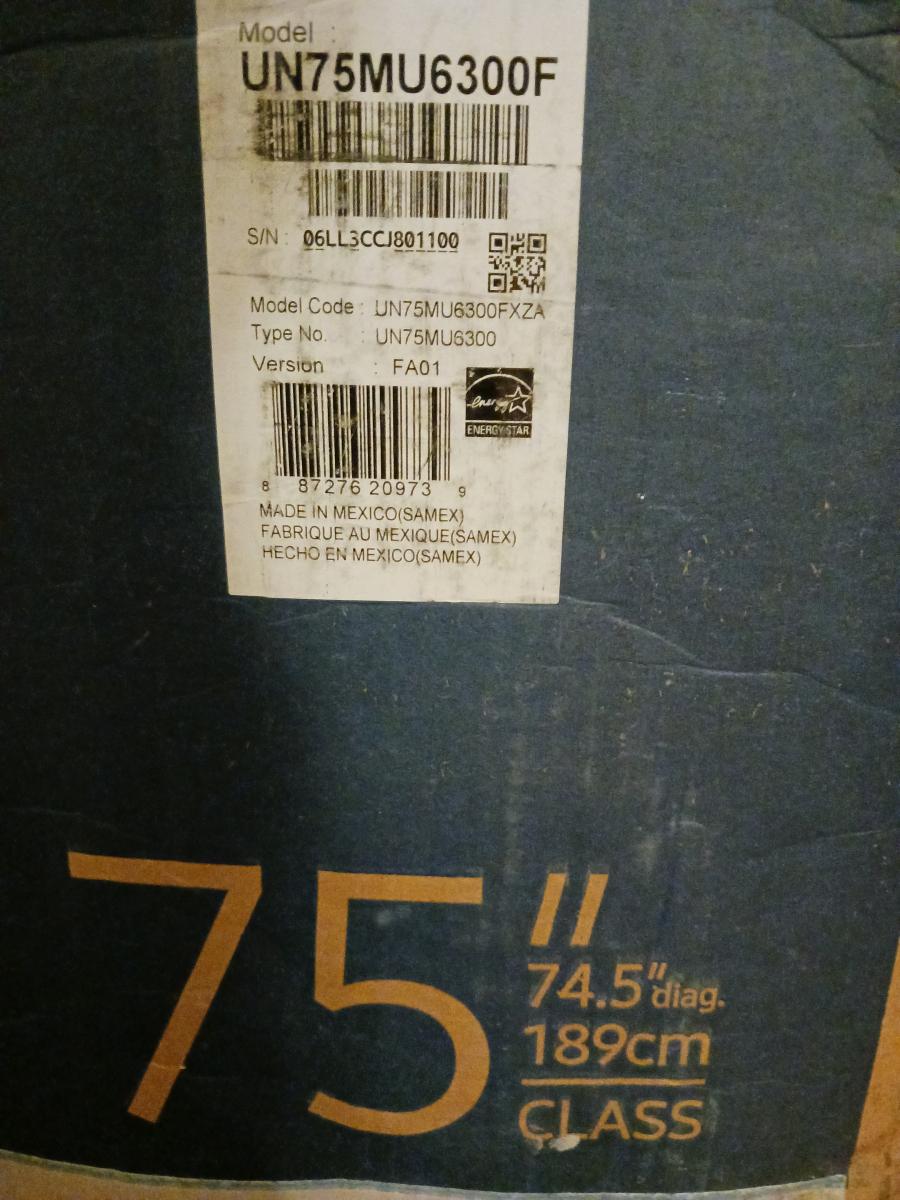 Photo 4 of Samsung 75 inch with original box