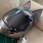 Brand new Cat ear motorcycle helmet and gloves