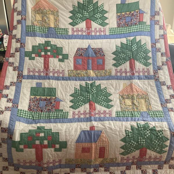 Photo of ARCH QUILTS Farm House cabin decor tree house 64" x 82" 
