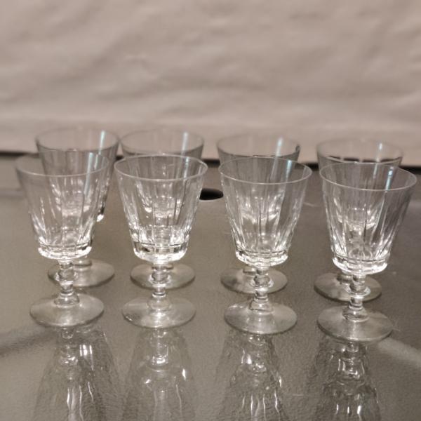 Photo of Vintage etched glasses with detailed stems