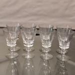 Vintage etched glasses with detailed stems