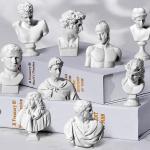 LAGOM HOUSE Greek Bust Statue and Sculptures Set of 10 PCS 
