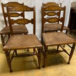 Gold Decorated Ladder Back Chair Lot 