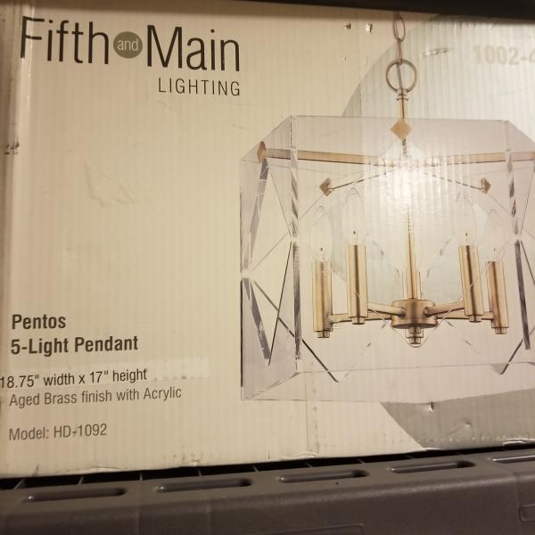 Photo of FIFTH and MAIN LIGHTING  5 Light Pendant 