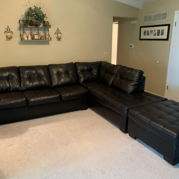 Photo of Free two piece sectional with ottoman