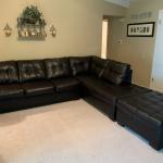 Free two piece sectional with ottoman