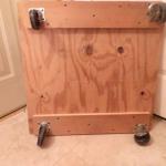 Rectangle Wood Platform Dolly Furniture Mover on Wheels