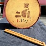 Antique Drum & sticks