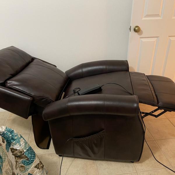 Photo of Electric Recliner lays you all the way down or stands you up you up