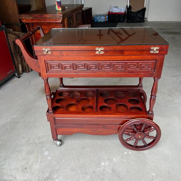 Photo of Chinese Rosewood Tea Cart or Server