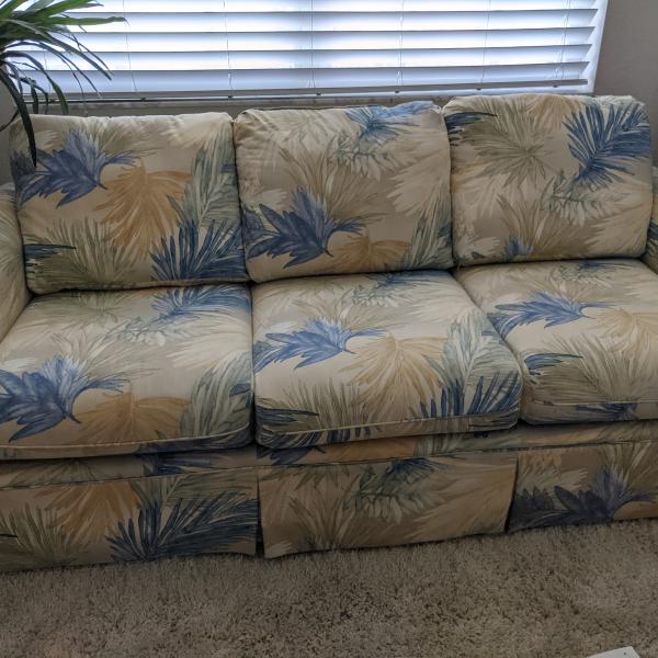 Photo of Tropical print sofa sleeper    