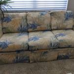 Tropical print sofa sleeper    