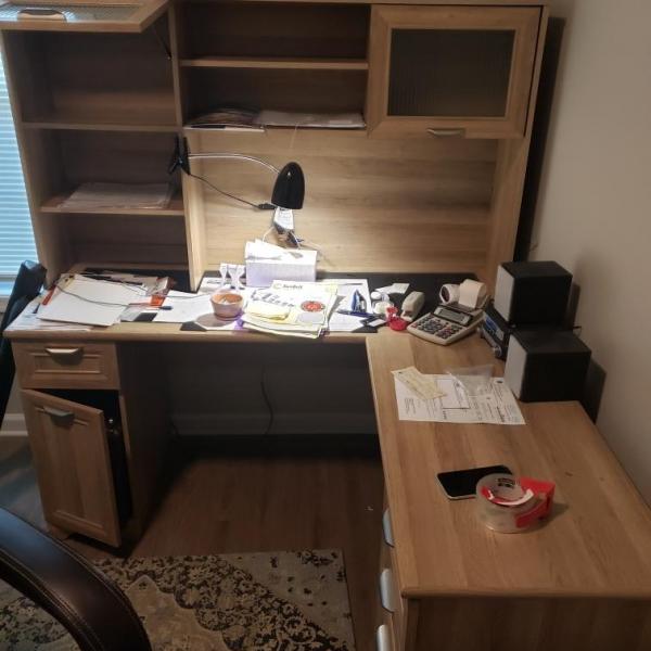 Photo of Corner office desk