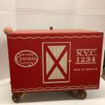 Lot. 5525. New York Central Vintage Rolling Toy Chest