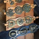 Vtg brass horse medallions