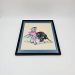 MAGNIFICENT MATADOR BULL FIGHTING GOUACHE WATERCOLOR PAINTING BY GARCIA V. MEXIC