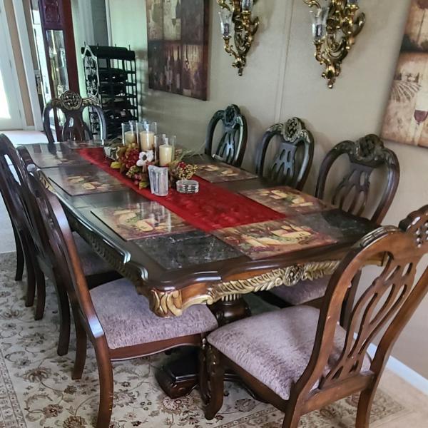 Photo of Formal Dinette Set with matching China Cabinet 