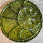 Vintage Indiana Green Glass Plate