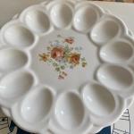 Vintage Egg Platter, Porcelain by E. R.