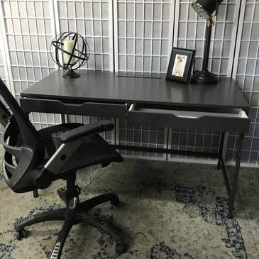 Photo of Gray Desk and Office Chair