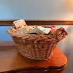 Large Basket of Vintage Buttons and Sewing Supplies