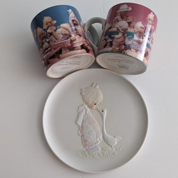 Photo of Precious Moments Collectable Plate and Mugs