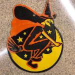 Vintage 1940's or 1950's  HE LUHRS BEISTLE Diecut Witch Paper Halloween