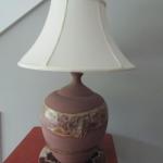 Artistically Glazed Ceramic Table Top/Accent Lamp with Shade