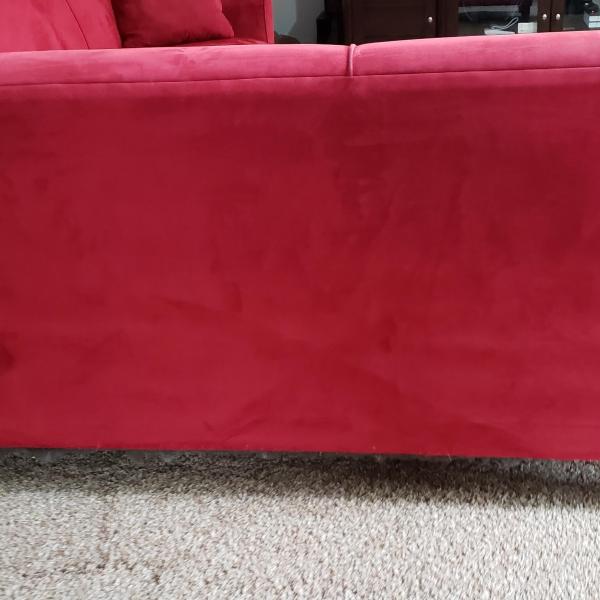 Photo of Red L Sectional