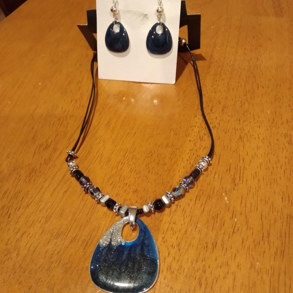 Photo of Blue Necklace & Earring Set