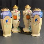 LOT 33: Vintage Lusterware Hand Painted Salt & Pepper Sets