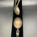 2 Vintage Baby Spoons - 3.5” & 3” approx
