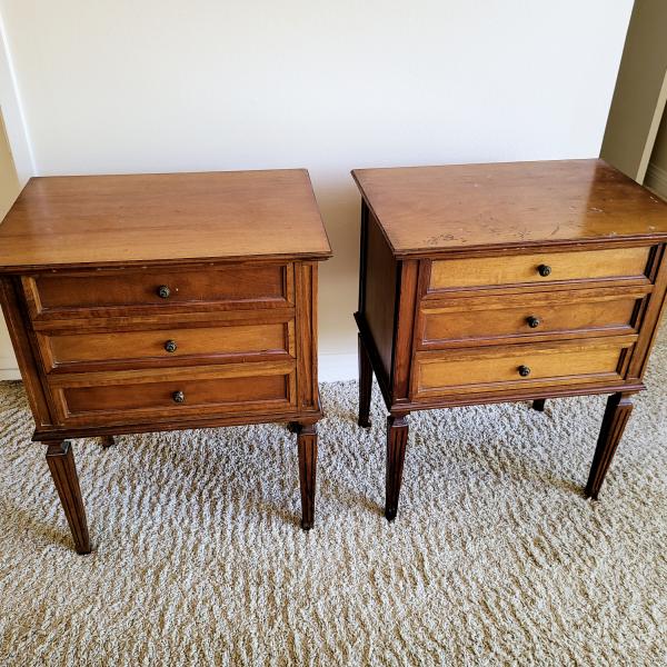 Photo of Pair of Neoclassical Style 3-drawer Nightstands