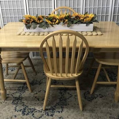 Photo of Oak Table and four Chairs