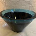 Sasaki Vintage Art Glass Blue Bowl 9.5” wide x 5.5” high approx