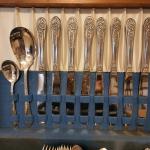 Old silverware set in tarnish resistant case