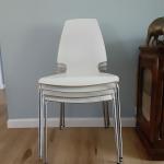 Set of 4 Stackable Chairs From Ikea- Vilma White 