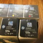 Brand New HP 125A set of 5 Laser Print Cartridges 