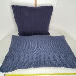 2 Navy Blue Pillows with Inserts