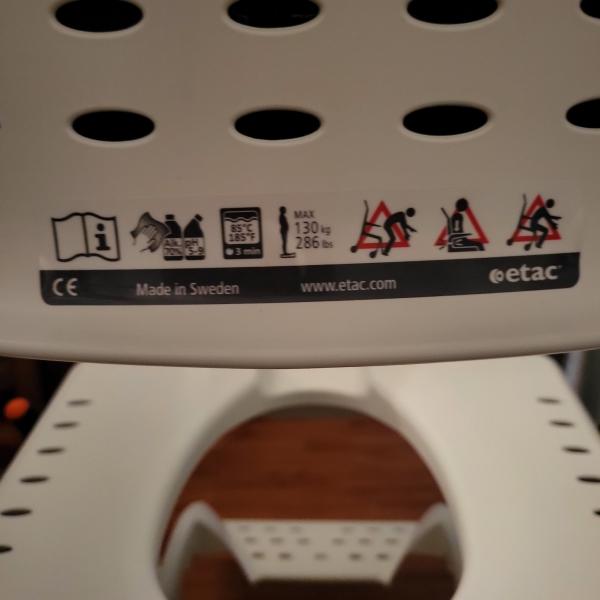 Photo of ETAC shower wheelchair