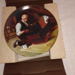 Photo of Vintage Norman Rockwell Collector's Plate "Grandpa's Gift" (1987) 