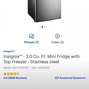 Photo of Insignia Mini fridge/freezer 