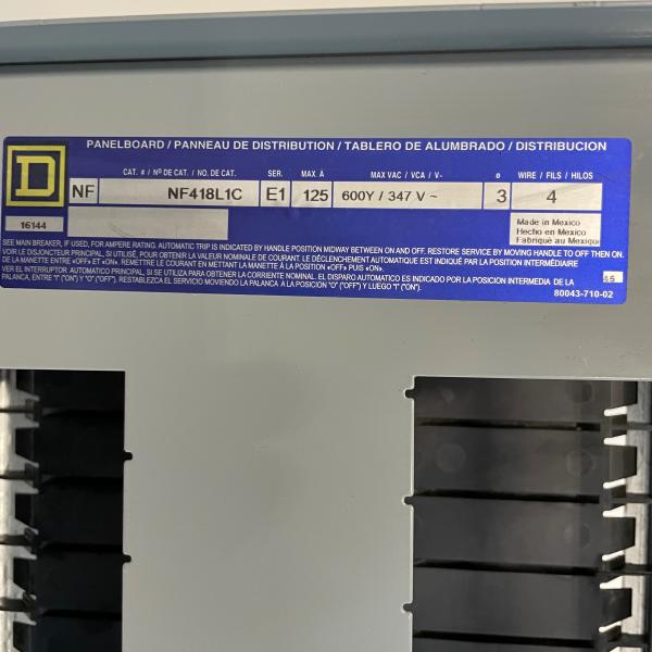 Photo of Square D panel board