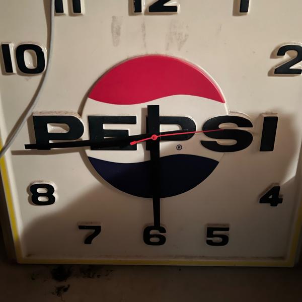 Photo of 3 foot Vintage Pepsi Cola Clock