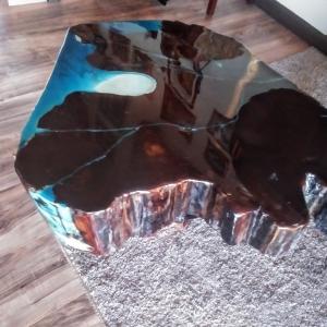 Photo of Ocean epoxy resin side table